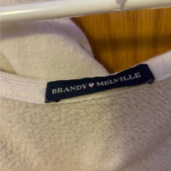 Cream Brandy Melville Zip up (Size Small or Medium) - Picture 2 of 2